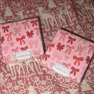 Shabby Chic pink bow Valentine’s napkins 40 ct 2 packs